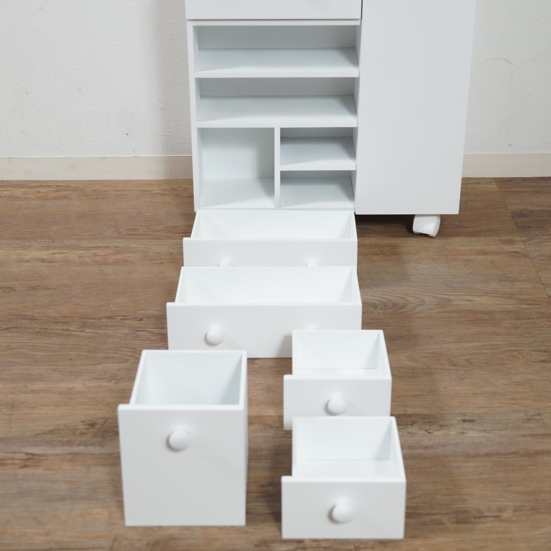 フォロー割nya【新品】これ便利！　たっぷり収納 多機能 コスメ ワゴン