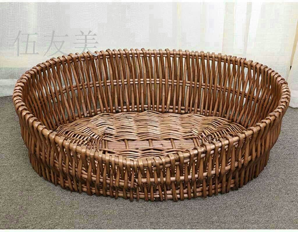 ペットプロ ベッド 犬小屋 猫 洗える 丈夫 春夏用 涼しい 籐 ラタン 手8