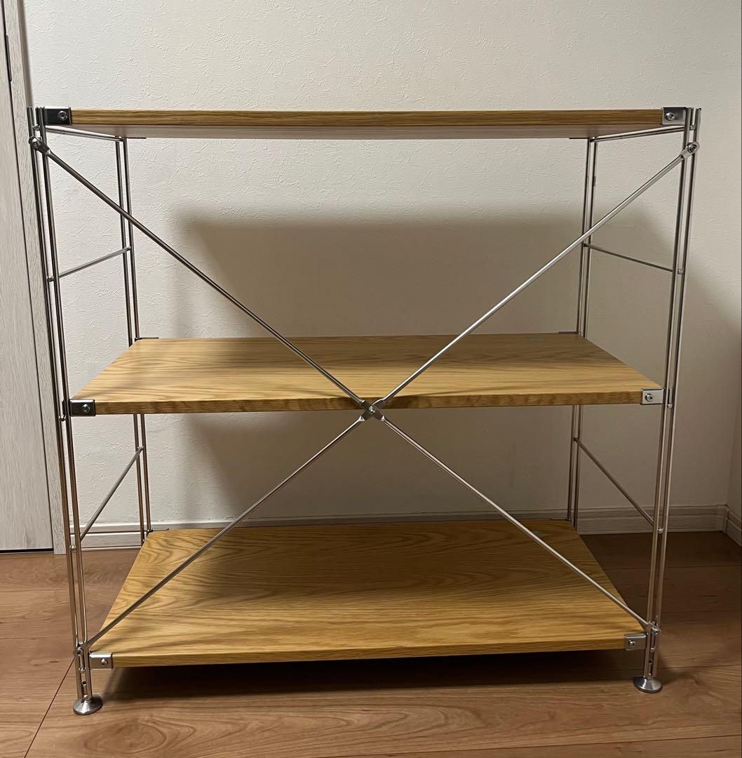 オーク 無印良品 muji ステンレス ユニット シェルフ 収納 木 棚 セット