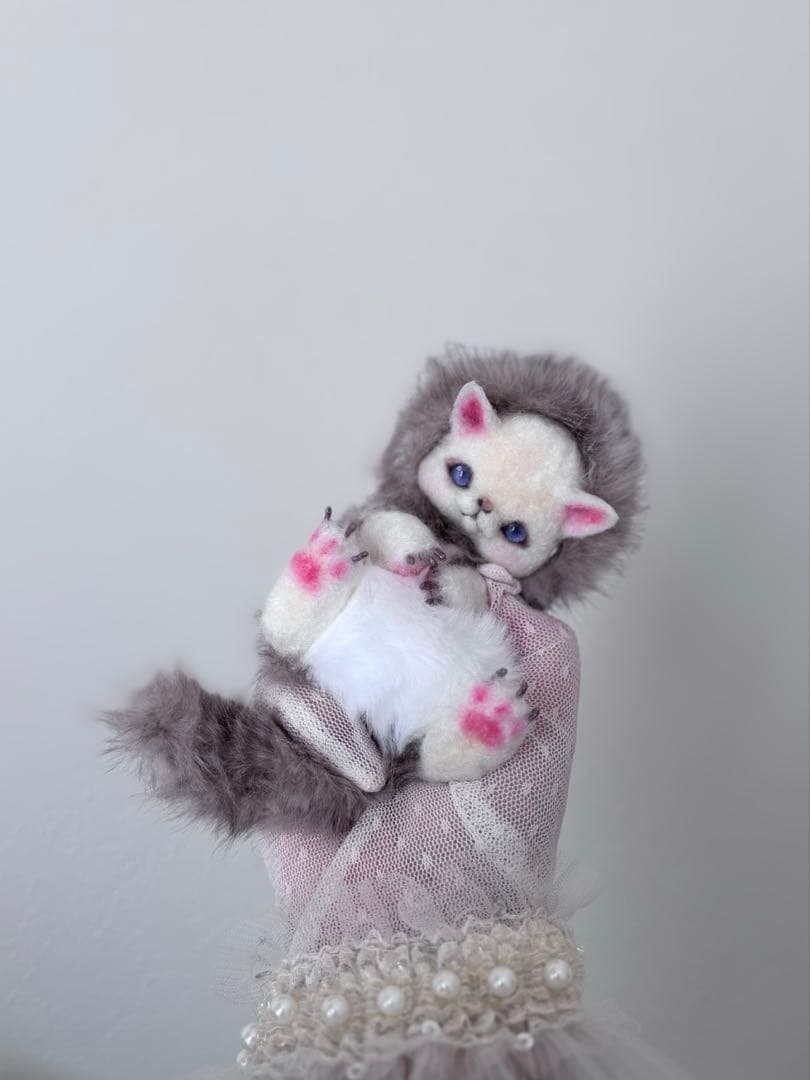 アートドール　こねこ幻獣No.085 羊毛フェルト