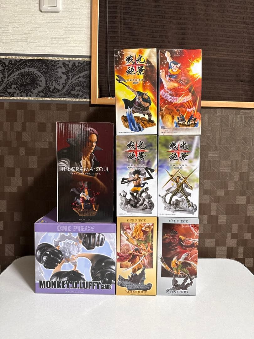 ワンピース　フィギュア 8点(ロジャー　白髭　ルフィ　黄猿　ドリー　ブロギー