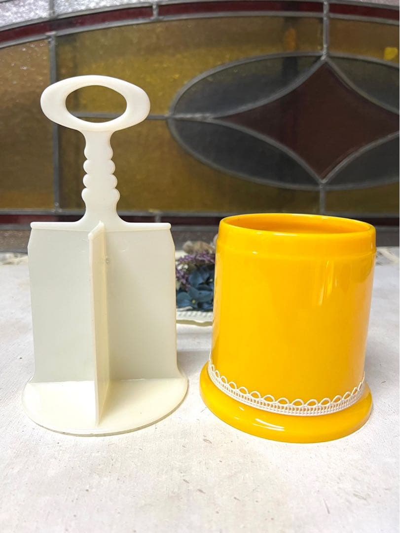 レトロポップ キッチン セット バスケット 調味料ケース 当時物 インテリア