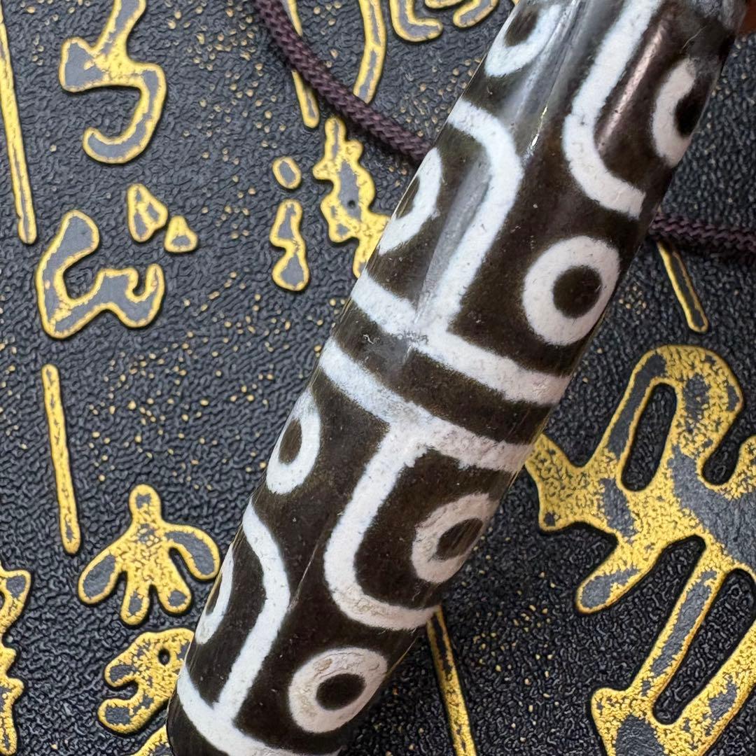 十二眼天珠 黑朱砂九頁岩 ネックレス