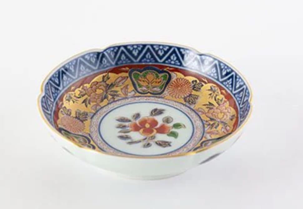 値下げ　新品　有田焼　極錦金彩古伊万里様式　和皿　直径17.5cm　其泉窯　④
