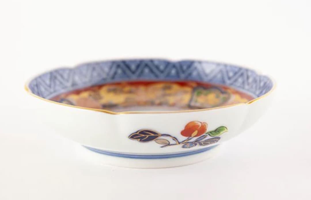 値下げ　新品　有田焼　極錦金彩古伊万里様式　和皿　直径17.5cm　其泉窯　④