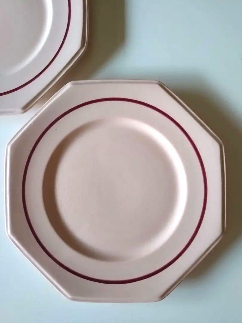 ロンウィ　オクトゴナル　フランスアンティーク　デザート皿　2枚セット