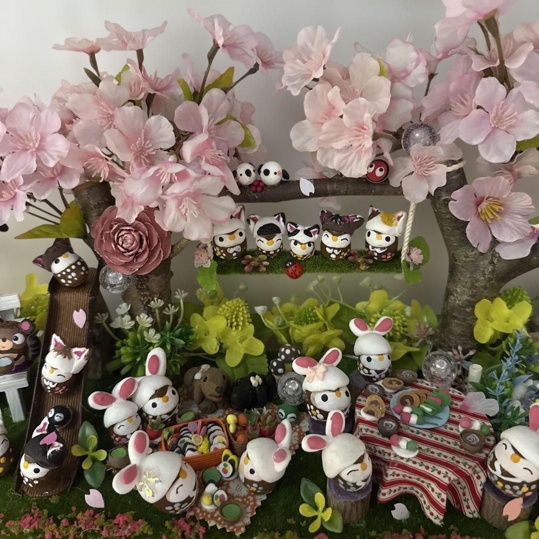 どんぐりアート♡春爛漫　みんな集まれ〜ほんわかお花見BIGオブジェ♡