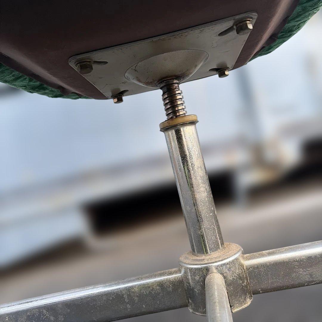 ベロア椅子　4脚有り　レトロ　昭和　希少　グリーン アームチェア ファブリック