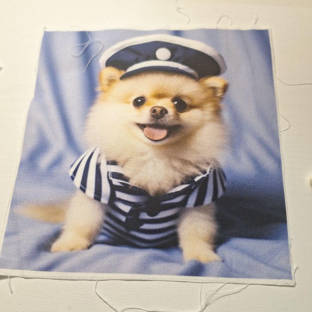 可愛いポメラニアンパネル生地　ハンドメイド