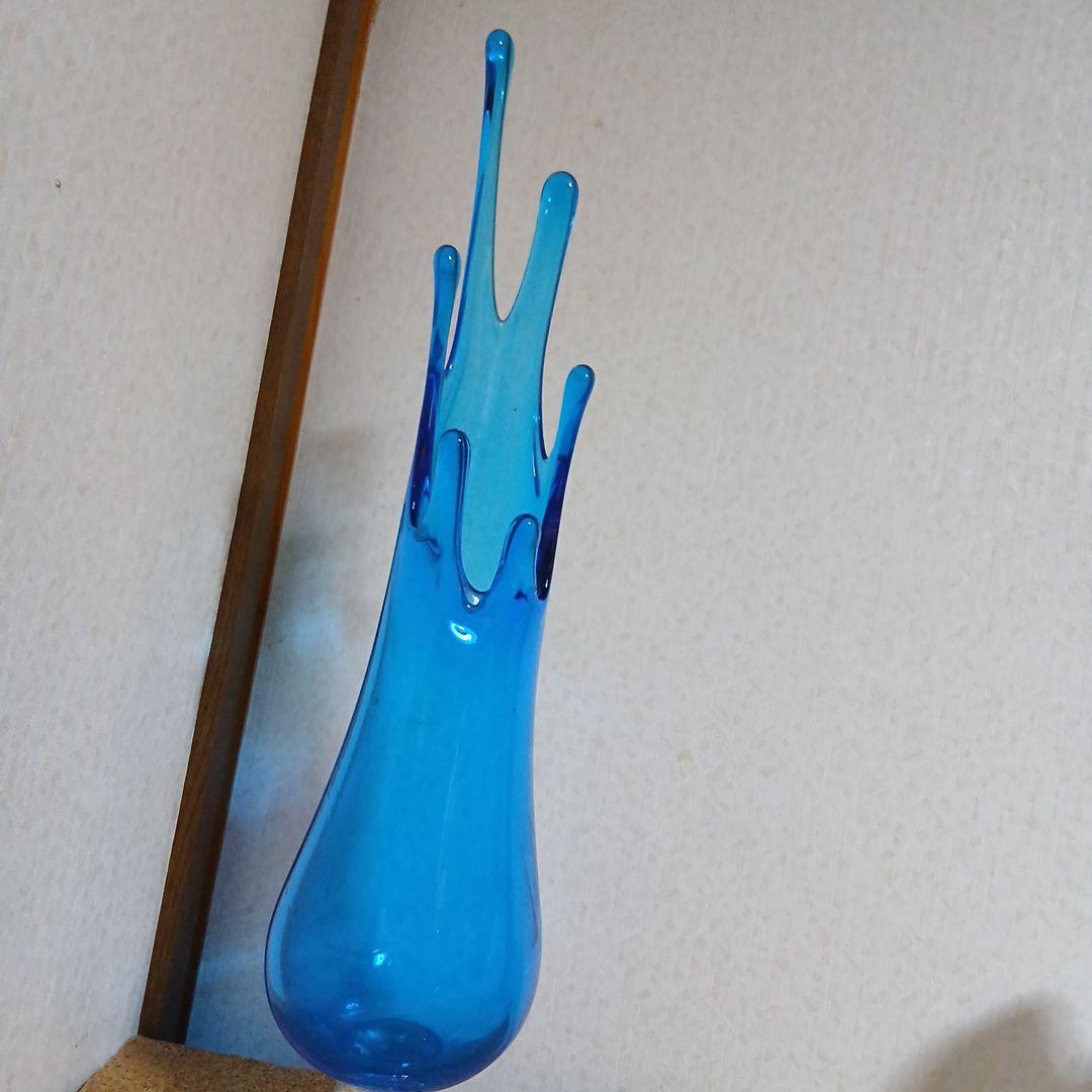 琉球ガラス花瓶 大 花 ヴィンテージ