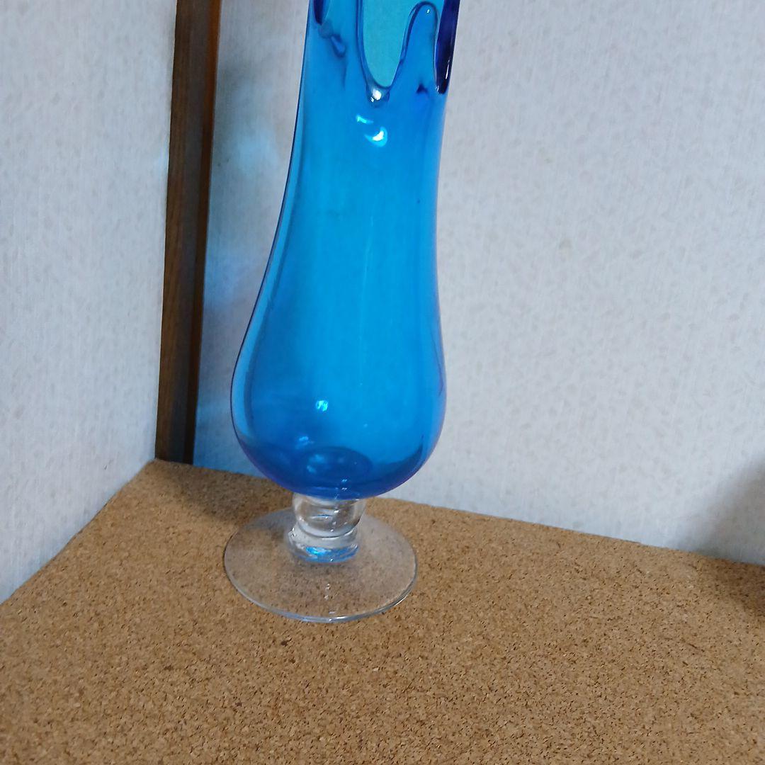 琉球ガラス花瓶 大 花 ヴィンテージ