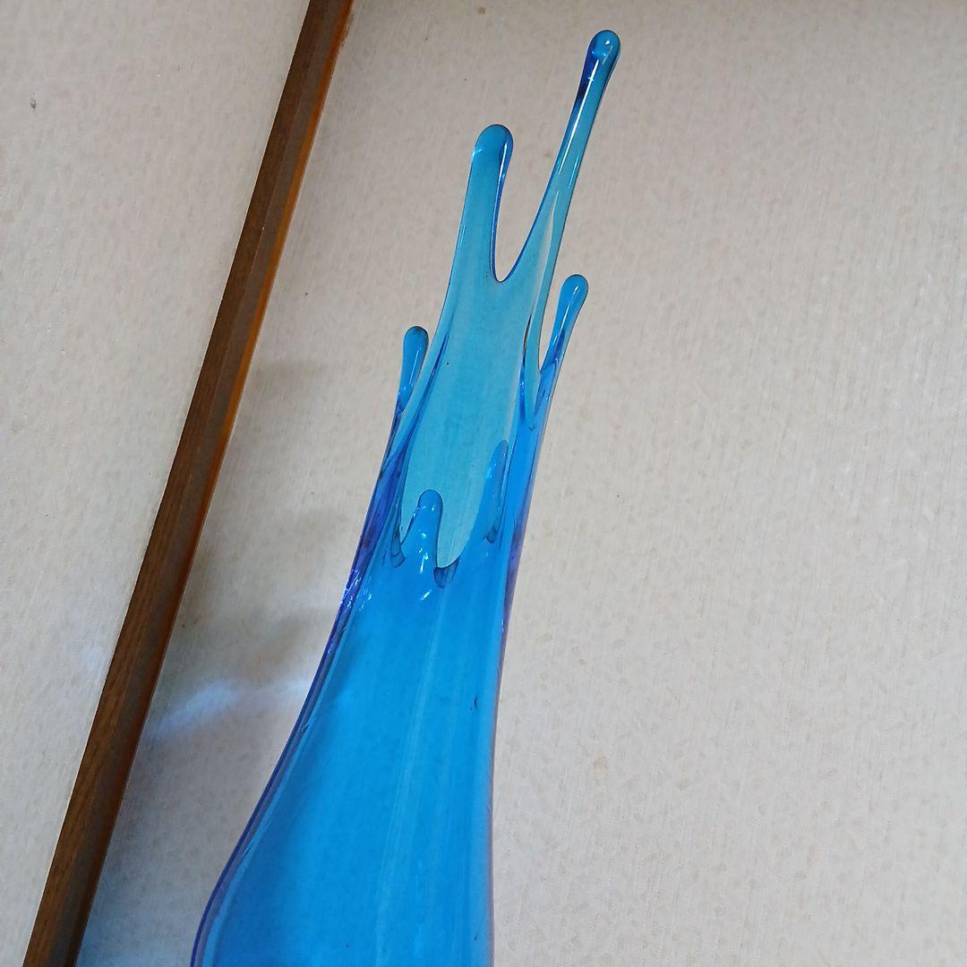 琉球ガラス花瓶 大 花 ヴィンテージ