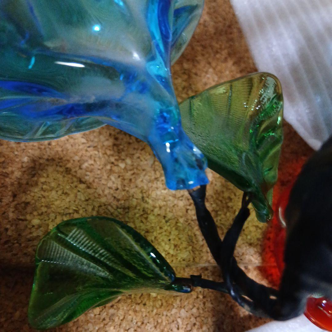 琉球ガラス花瓶 大 花 ヴィンテージ