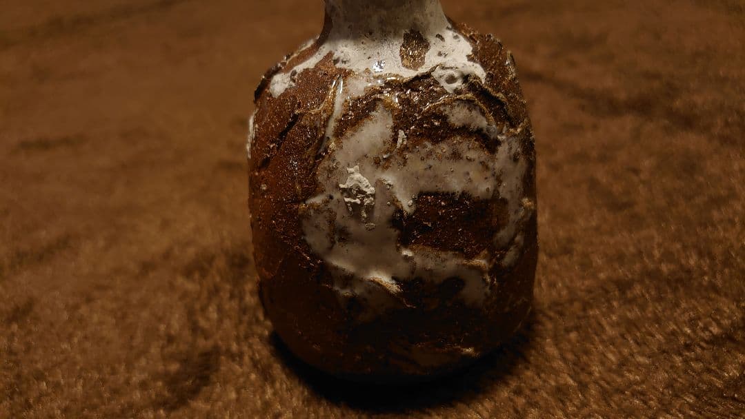 古越前　越前焼　灰釉　花入　白釉　１客