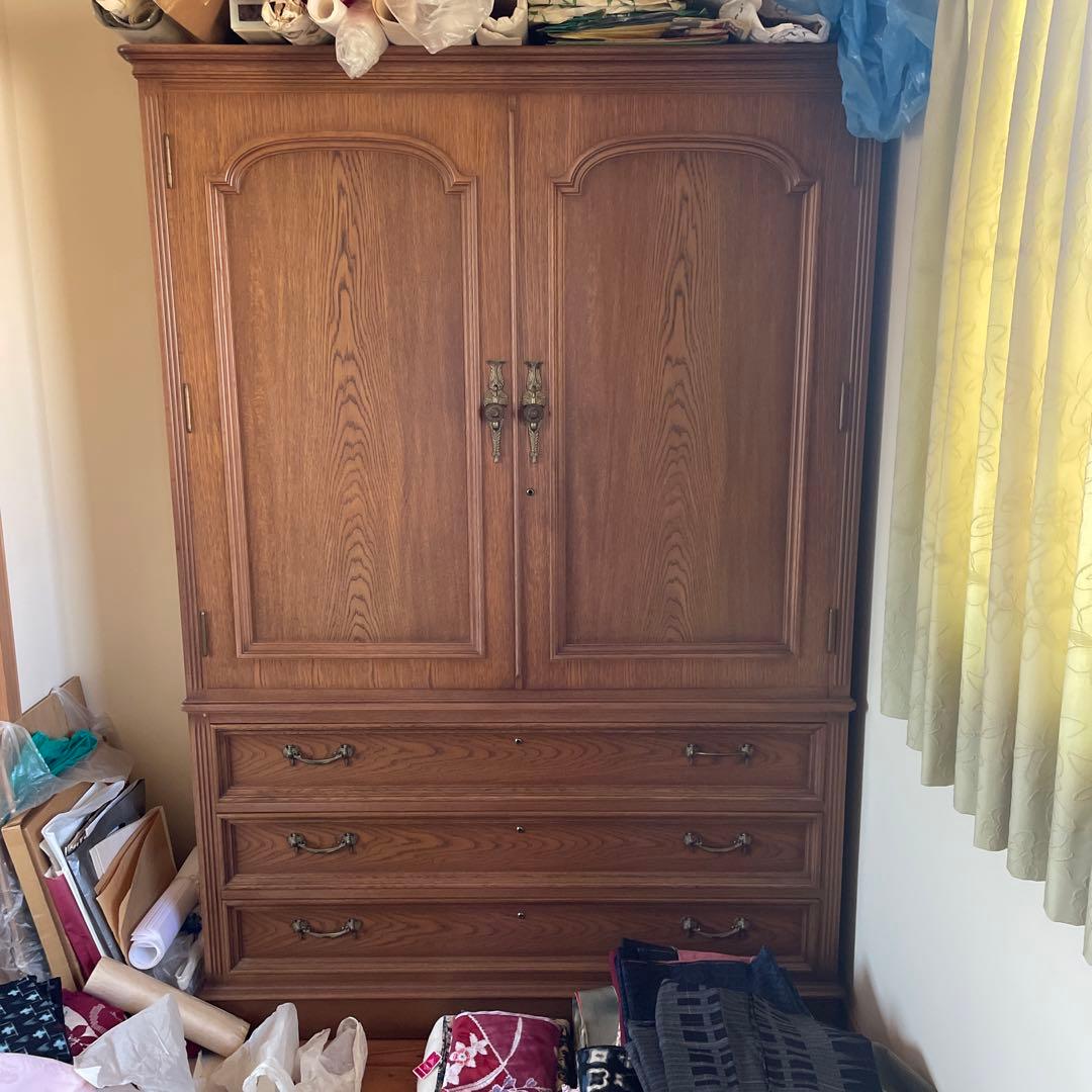 【引取限定】天然木　箪笥