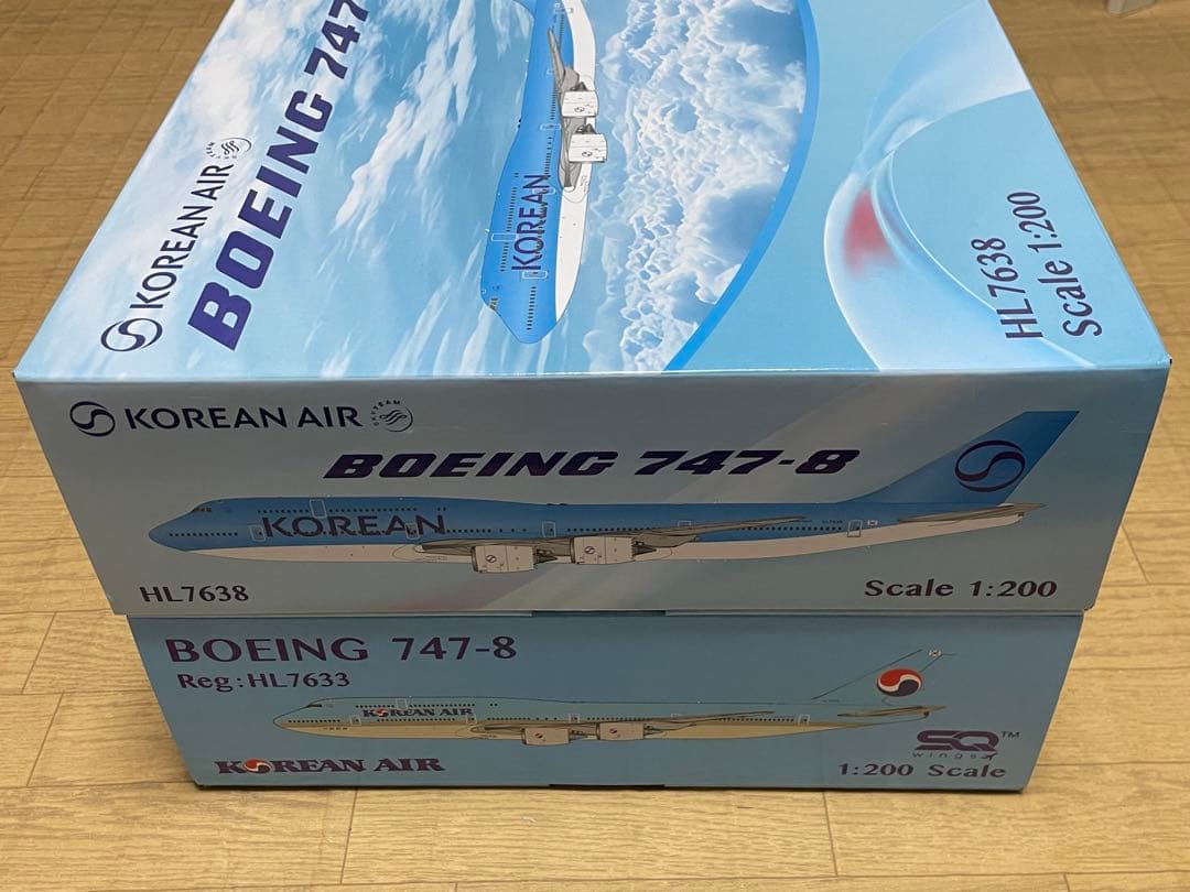 SQ 1/200 大韓航空 B747-8 HL7633&7638 2機セット