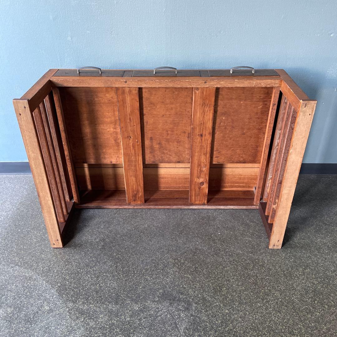 文机　昭和レトロ　古道具　アンティーク　ローテーブル　テレビ台