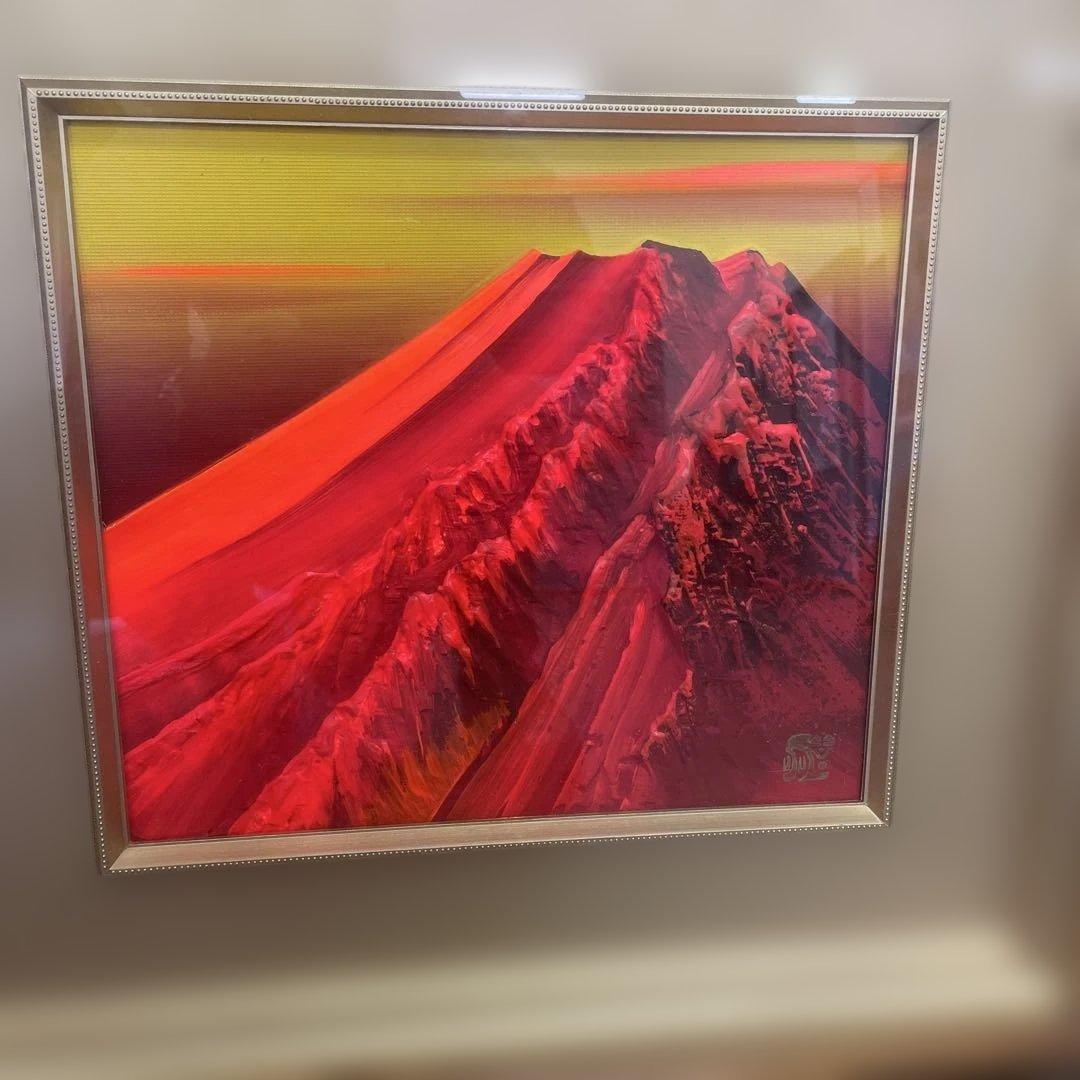 百瀬善明 先生 赤富士 立体絵 山 風景画