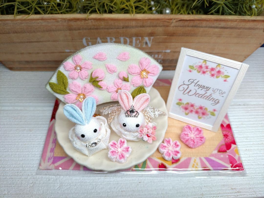 ♥♡桜ウェディング飾り♥色々季節飾り*♡♥固まるハーバリウムペン立て*2個*♡♥