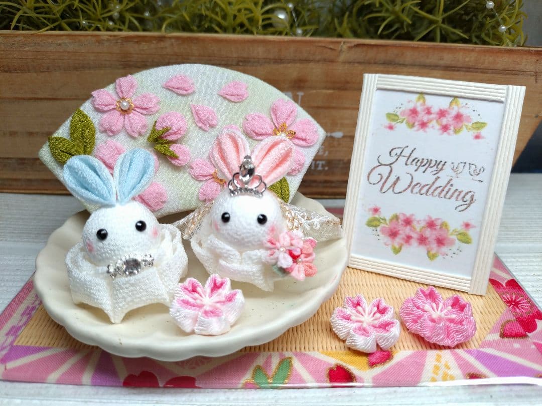 ♥♡桜ウェディング飾り♥色々季節飾り*♡♥固まるハーバリウムペン立て*2個*♡♥