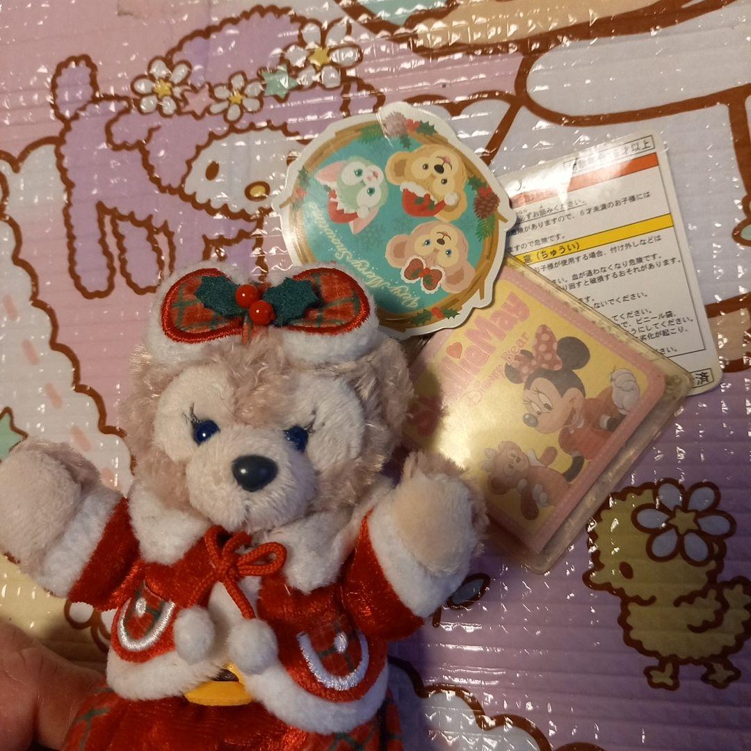 ダッフィー、シェリーメイ、ジェラトーニのクリスマスコスチュームキーホルダー3体