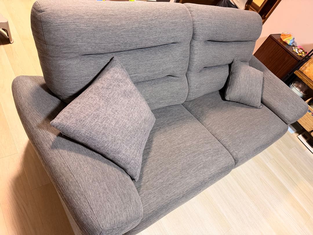 3人用ハイタイプソファ グレー