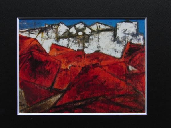 三岸節子、【グアディスの家】、希少な大判額装用画集より、美品、新品額装付