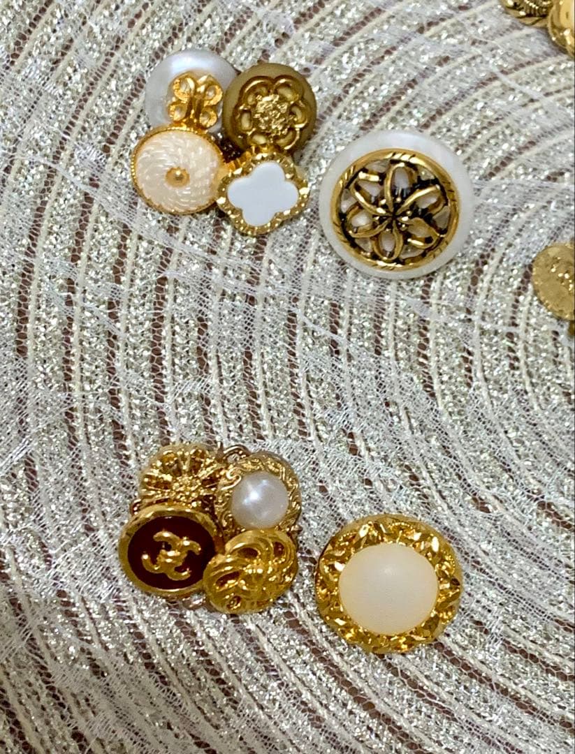 ハンドメイドピアス＊ボタンアクセサリー⑤