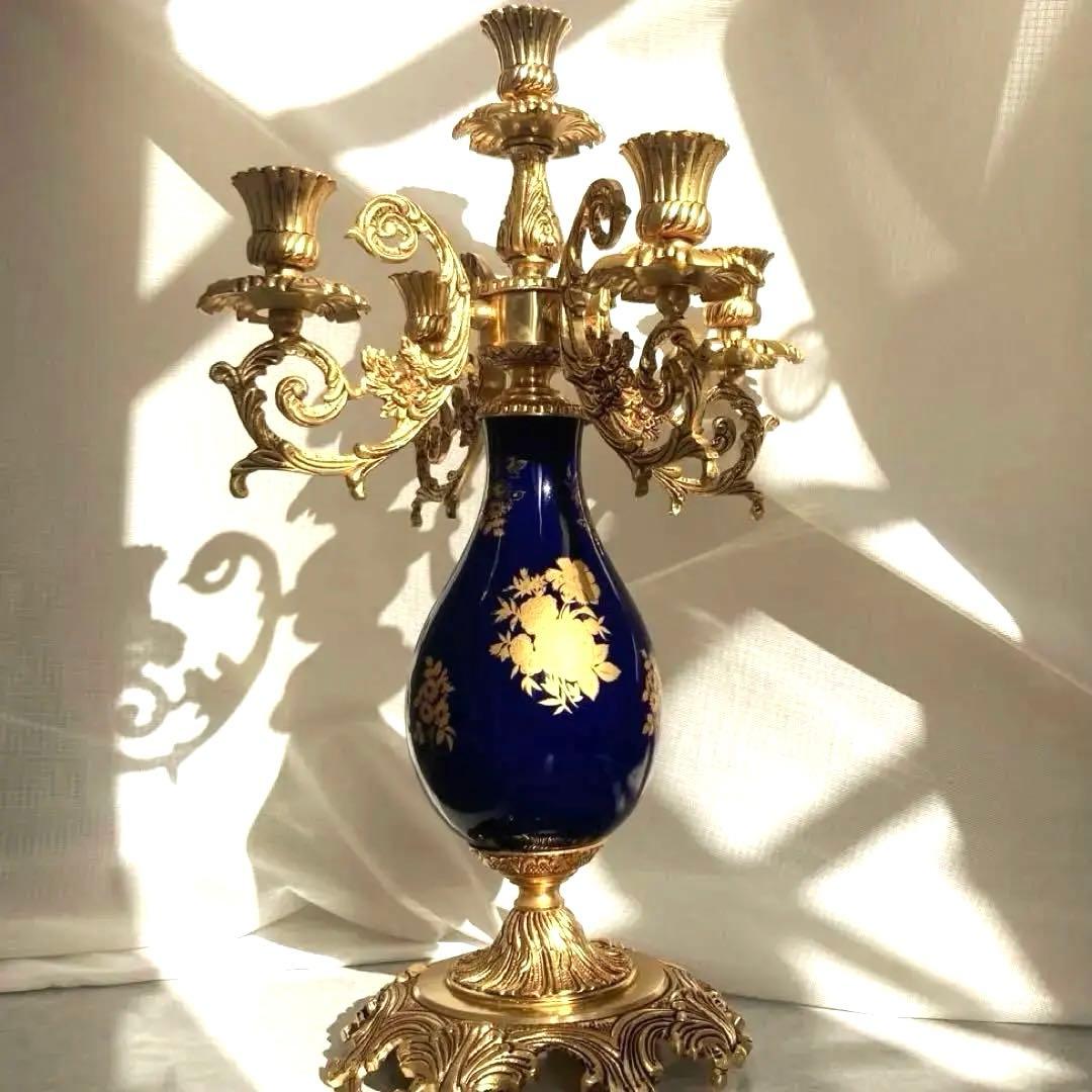 キャンドルスタンド アンティーク スペイン製　燭台　ロウソク立て　5燈