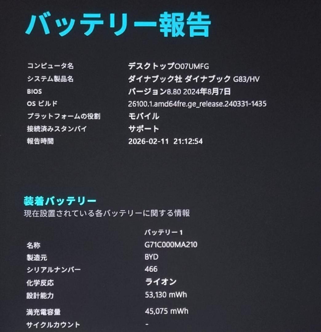 G83HV/11世代i5/SSD 512GB/16GB/FHD/13.3型①