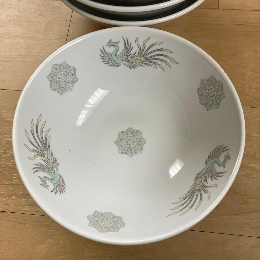 鳳凰柄 陶器ラーメンどんぶり10個セット