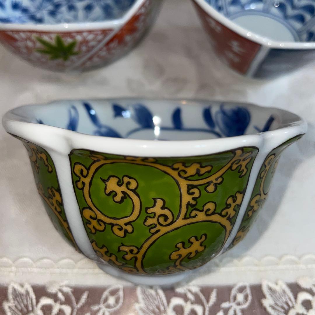 有田焼　清秀　古伊万里　形　絵変わり　小鉢　6個セット　未使用