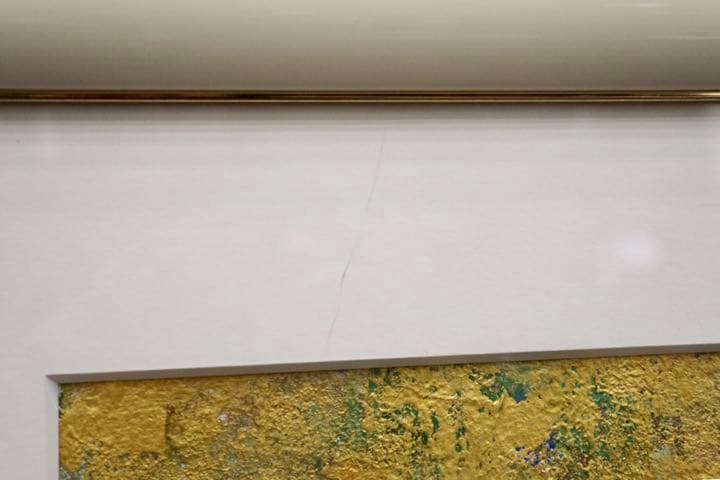 shindo銘 作者不詳 金彩水彩画 原画 絵画 芸術 美術 額装 美術品