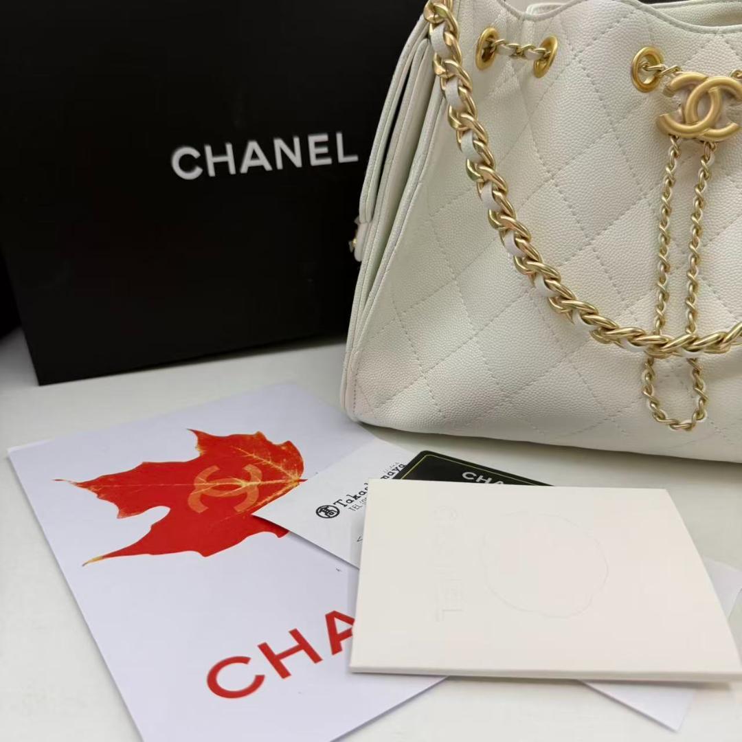 クリーム色 キルティング バッグ