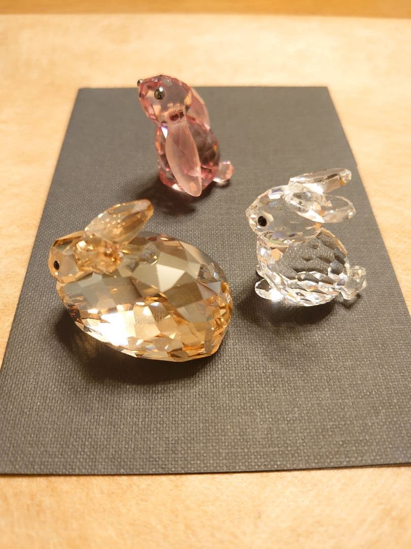 スワロフスキー ウサギ 置物 3点セット SWAROVSKI