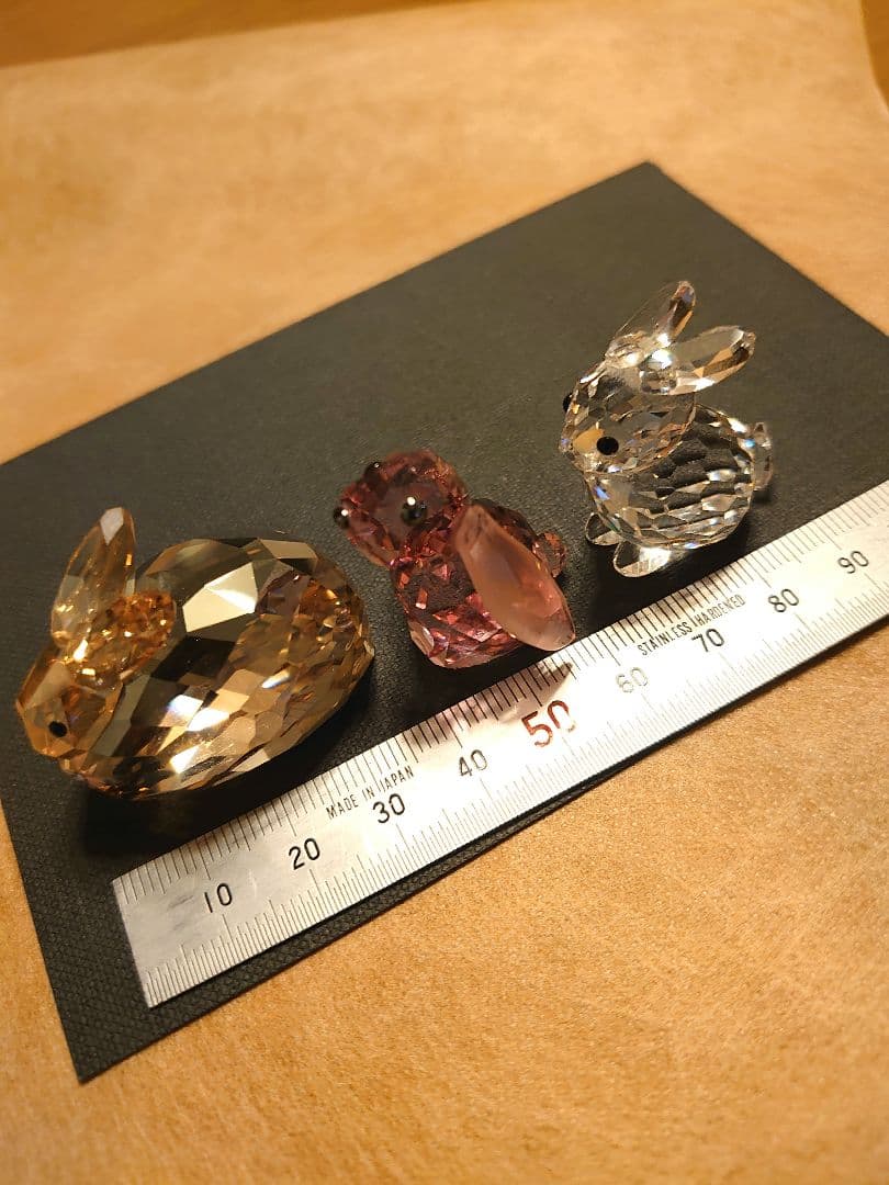 スワロフスキー ウサギ 置物 3点セット SWAROVSKI