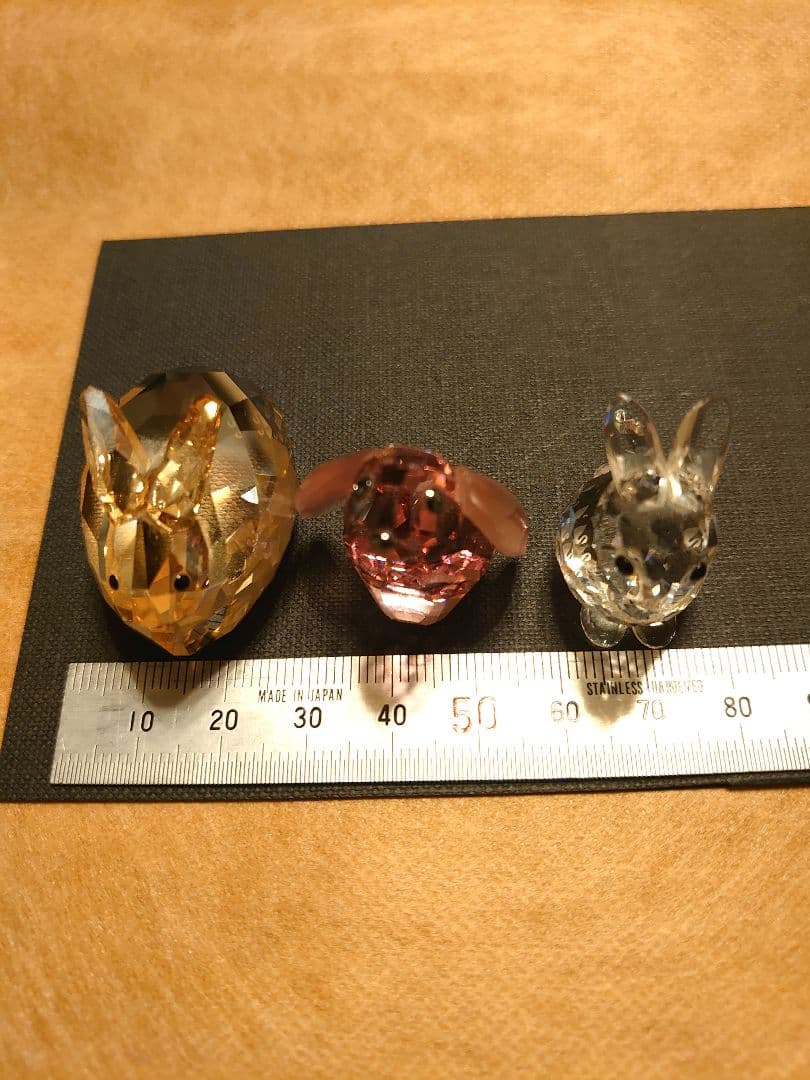 スワロフスキー ウサギ 置物 3点セット SWAROVSKI