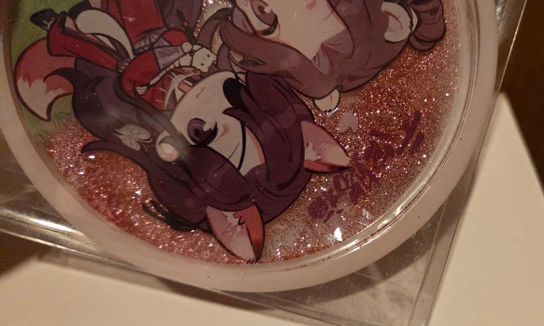 天官赐福 シンガポールカフェ アクリルコースター グリッターと蝶々フレーク入り