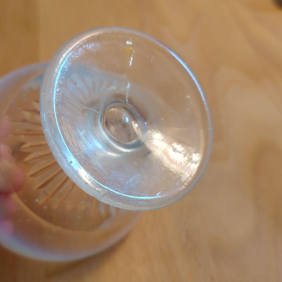 大正氷皿　ガラス製デザートカップ乳白色　 3個骨董