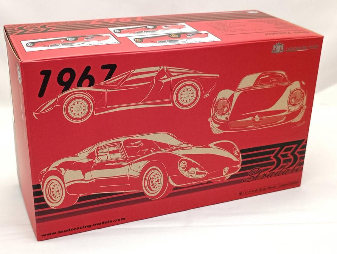 1/18 アルファ ロメオ 33 クーペ ストラダーレ 1967 C レッド