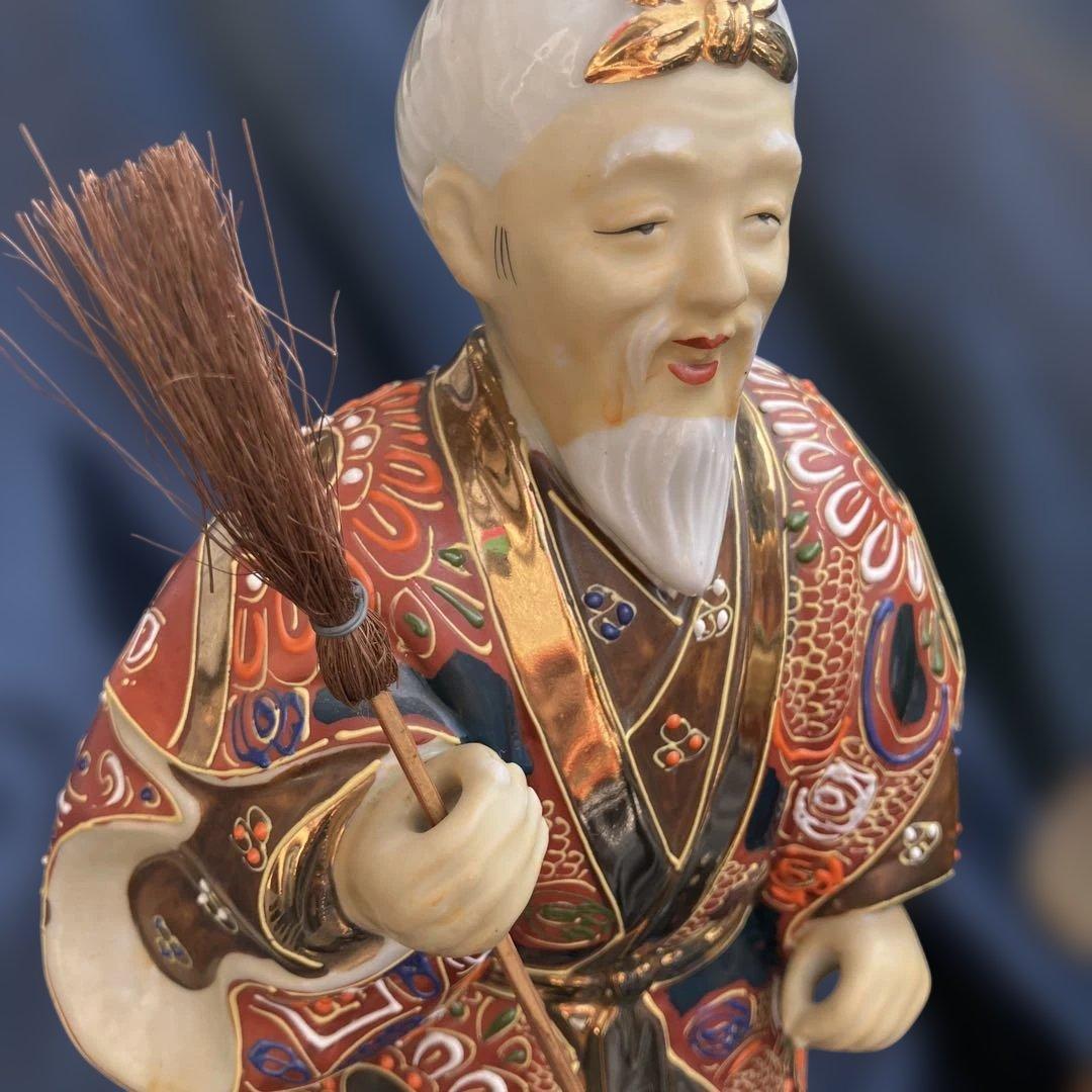 (512)伝統的な日本の陶器置物 男女像